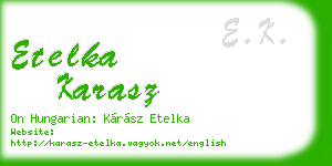 etelka karasz business card