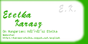 etelka karasz business card